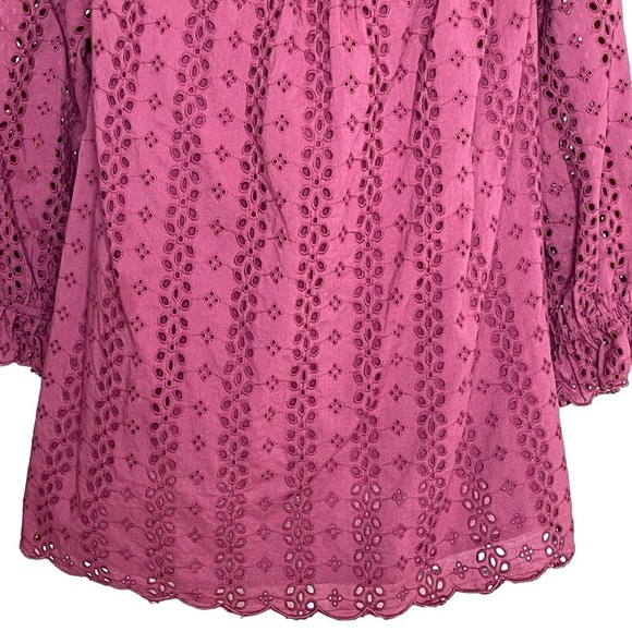 Lane Bryant Women’s Eyelet Off The Shoulders Peasant Top Blouse Plus Size 18/20 - Picture 5 of 10